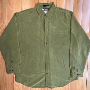 Columbia Men's XL Olive Green Button-Down Long Sleeve Shirt
